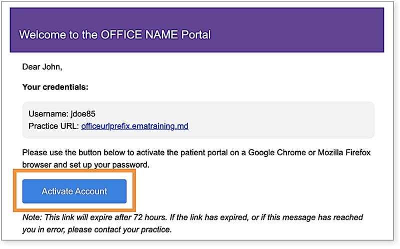 Activate account