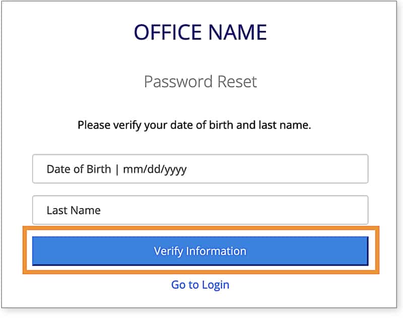Portal reset password 